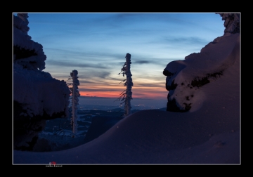 Wintersonnenuntergang